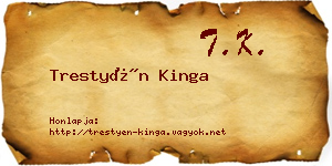 Trestyén Kinga névjegykártya