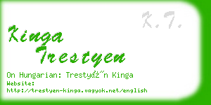 kinga trestyen business card